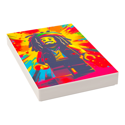 Bedruckte LEGO® Fliese 2x3 - Popstar Pop Art Nr. 5