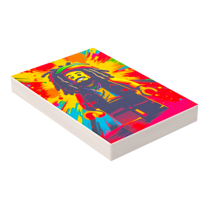 Bedruckte LEGO® Fliese 2x3 - Popstar Pop Art Nr. 5