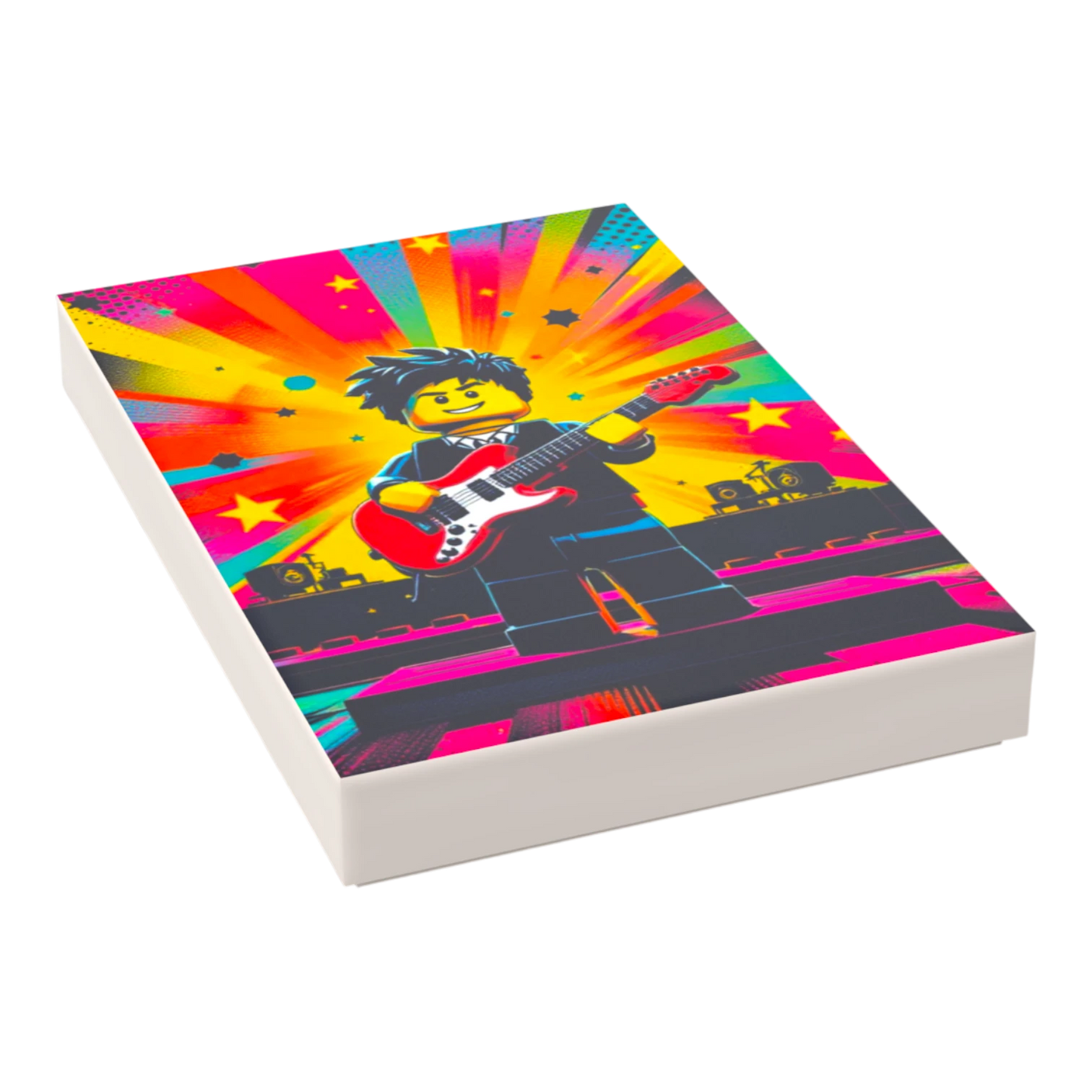 Bedruckte LEGO® Fliese 2x3 - Popstar Pop Art Nr. 2