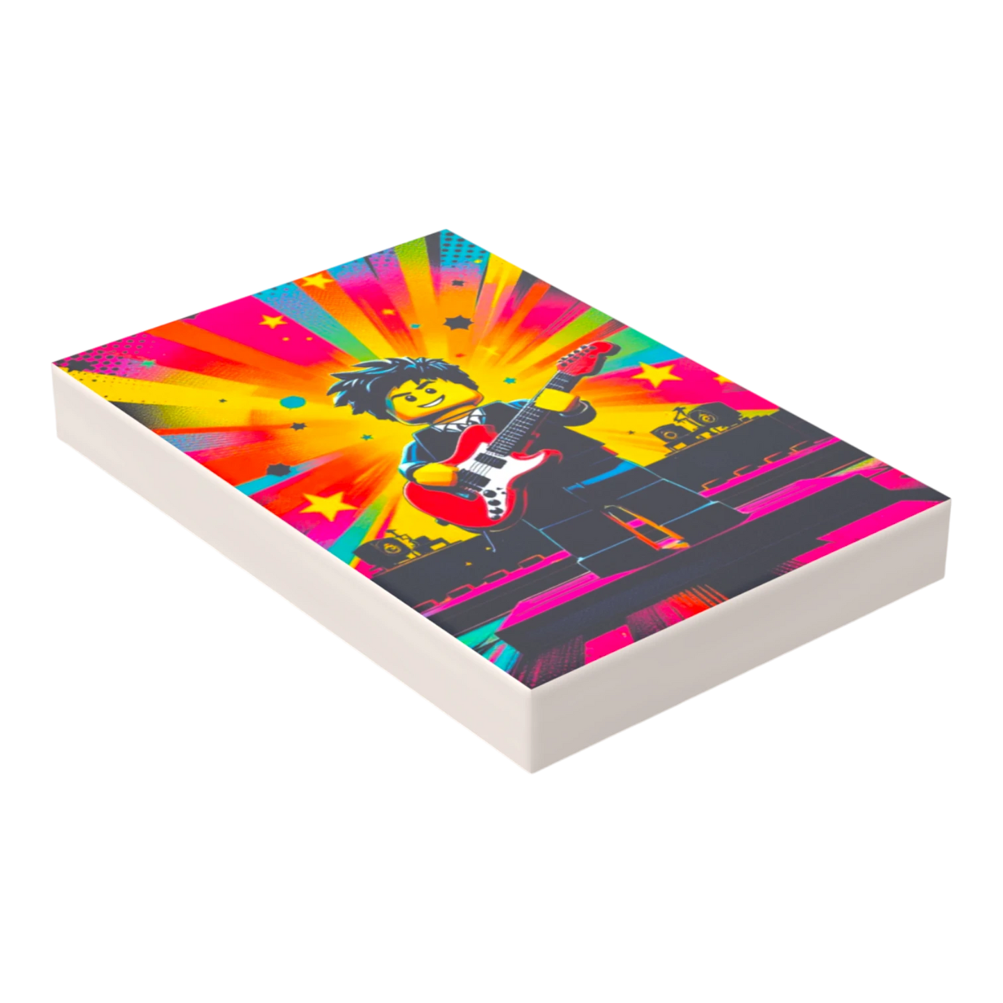Bedruckte LEGO® Fliese 2x3 - Popstar Pop Art Nr. 2