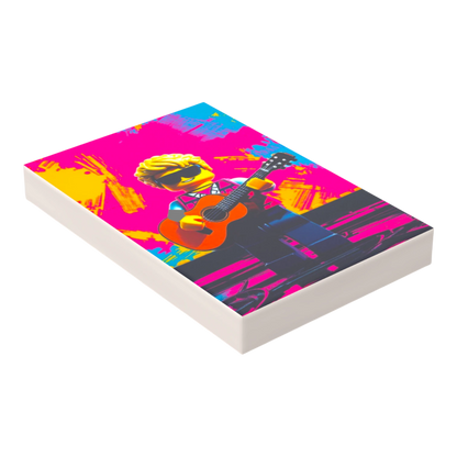Bedruckte LEGO® Fliese 2x3 - Popstar Pop Art Nr. 8