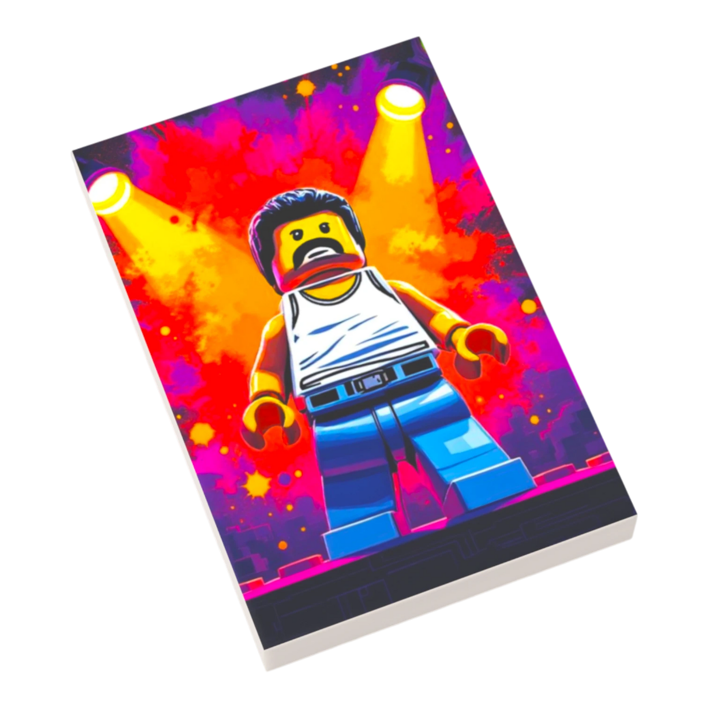 Bedruckte LEGO® Fliese 2x3 - Popstar Pop Art Nr. 18