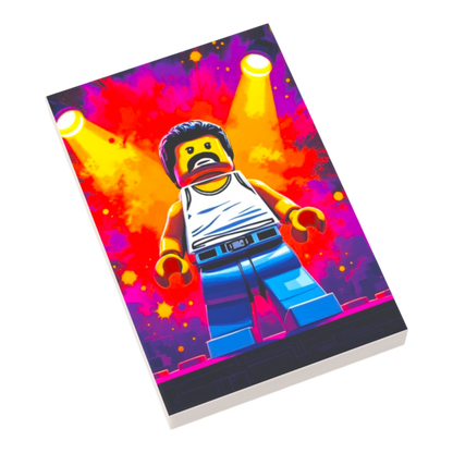 Bedruckte LEGO® Fliese 2x3 - Popstar Pop Art Nr. 18