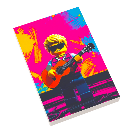 Bedruckte LEGO® Fliese 2x3 - Popstar Pop Art Nr. 8