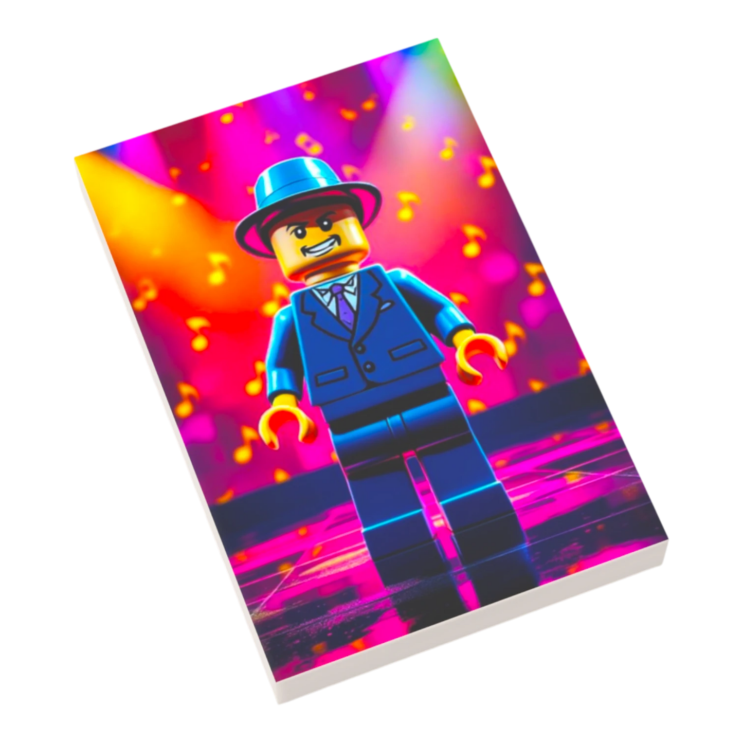 Bedruckte LEGO® Fliese 2x3 - Popstar Pop Art Nr. 14
