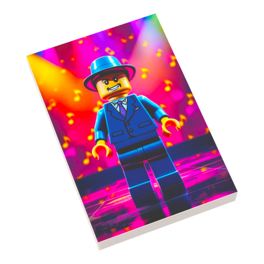 Bedruckte LEGO® Fliese 2x3 - Popstar Pop Art Nr. 14