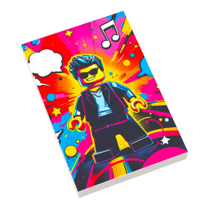 Bedruckte LEGO® Fliese 2x3 - Popstar Pop Art Nr. 22
