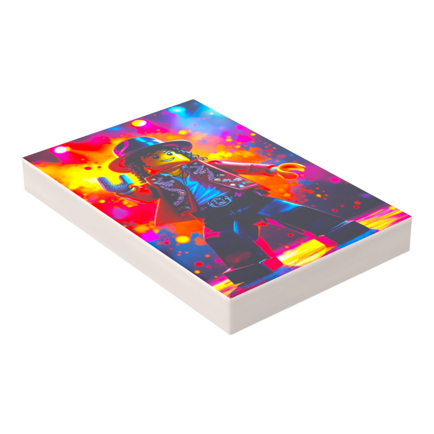 Bedruckte LEGO® Fliese 2x3 - Popstar Pop Art Nr. 13