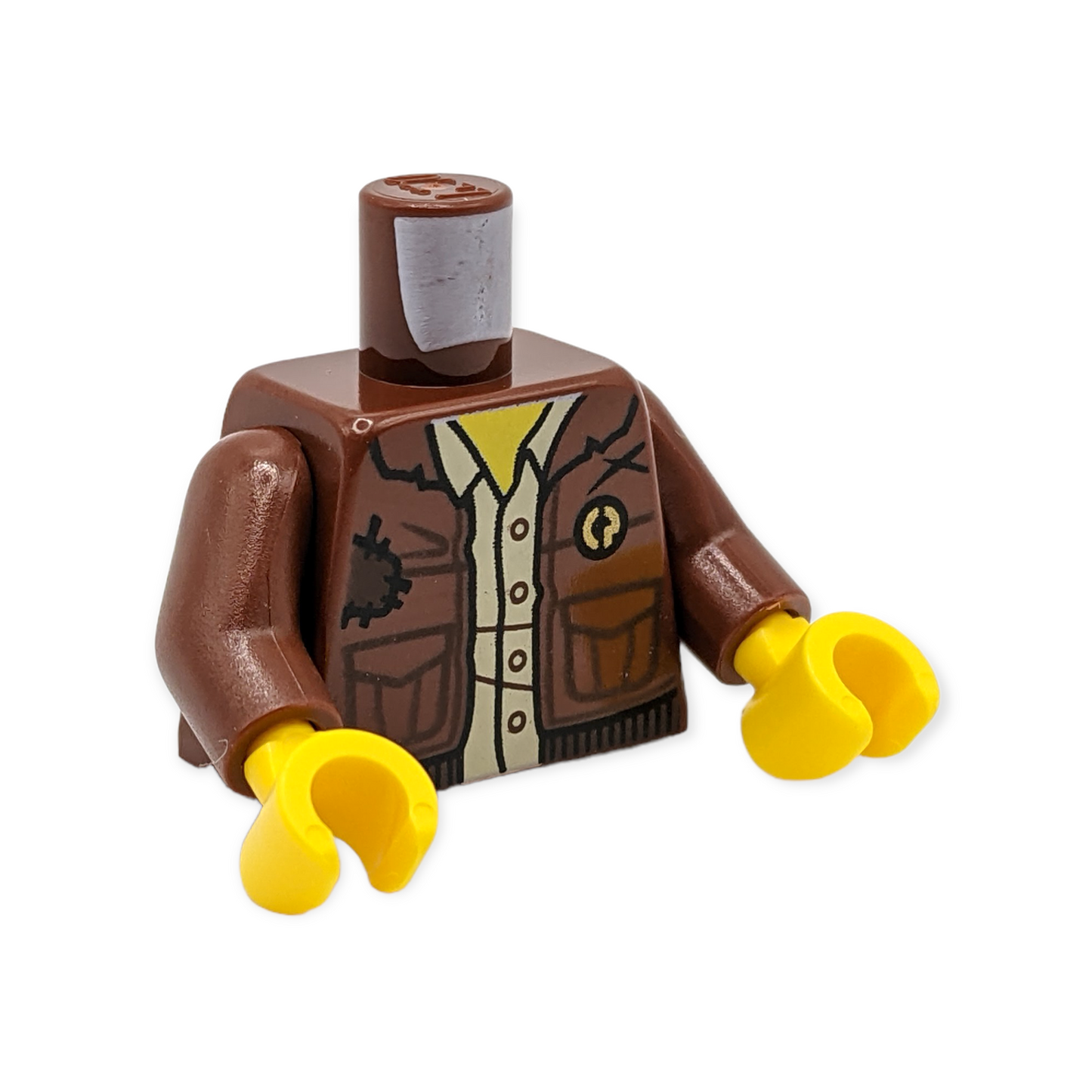 LEGO Torso - Braune Jacke mit Shirt in Tan