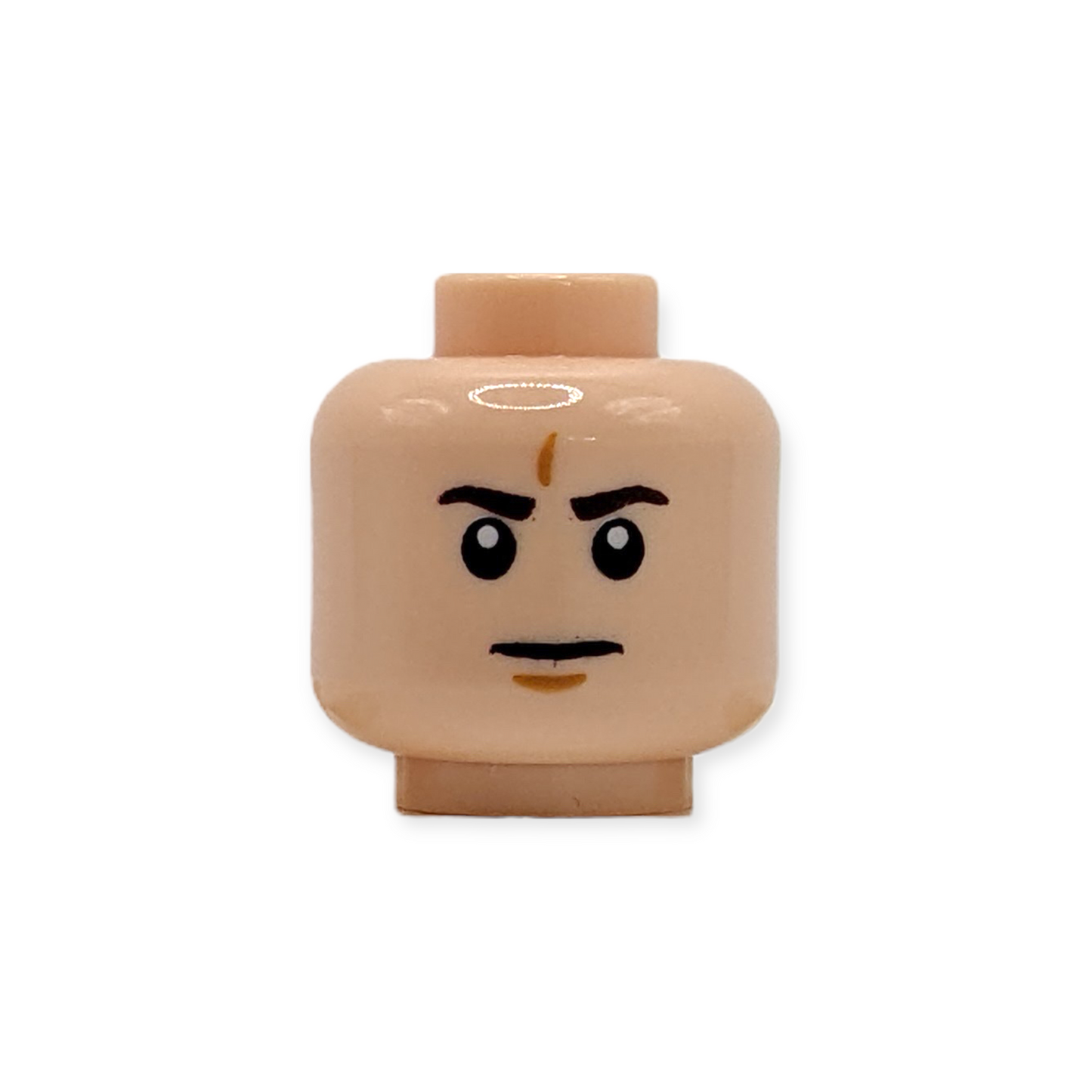 LEGO Head - 1709 Dark Brown Eyebrows White Pupils