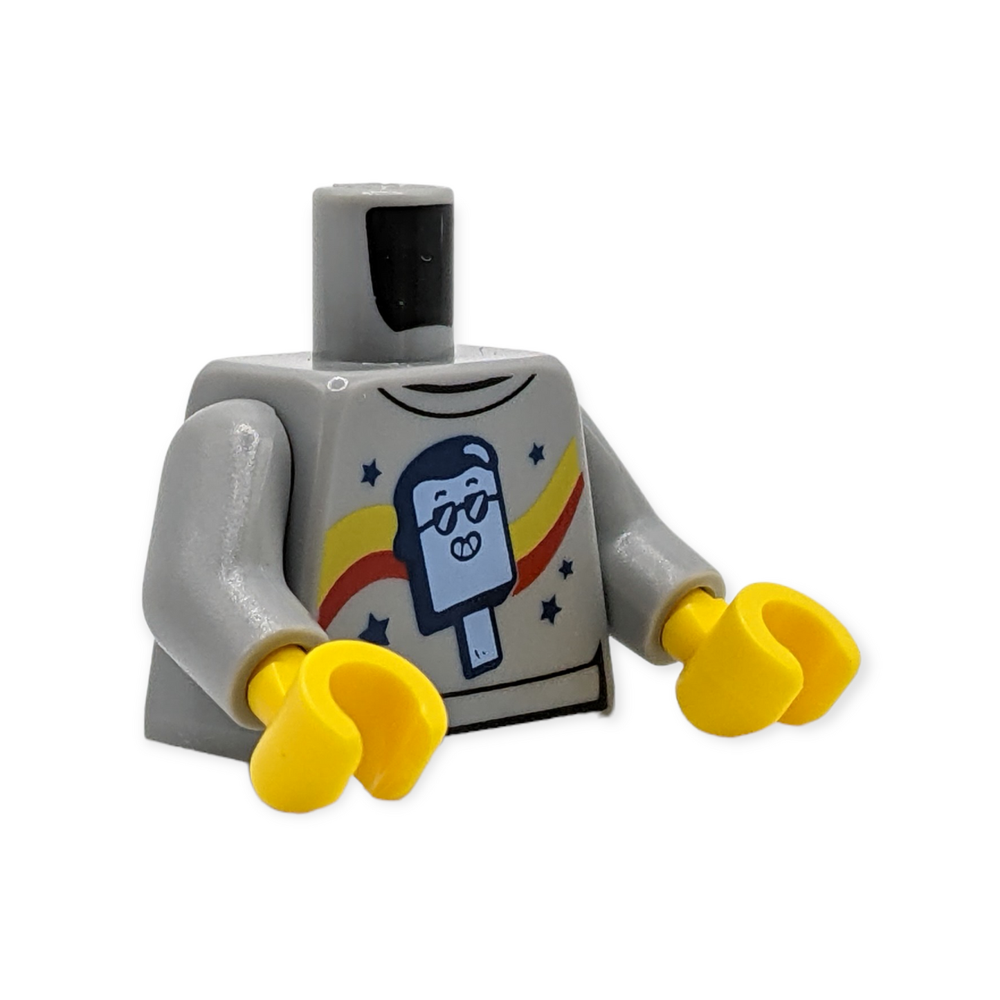 LEGO Torso - Yellow and Red Curvy Stripes