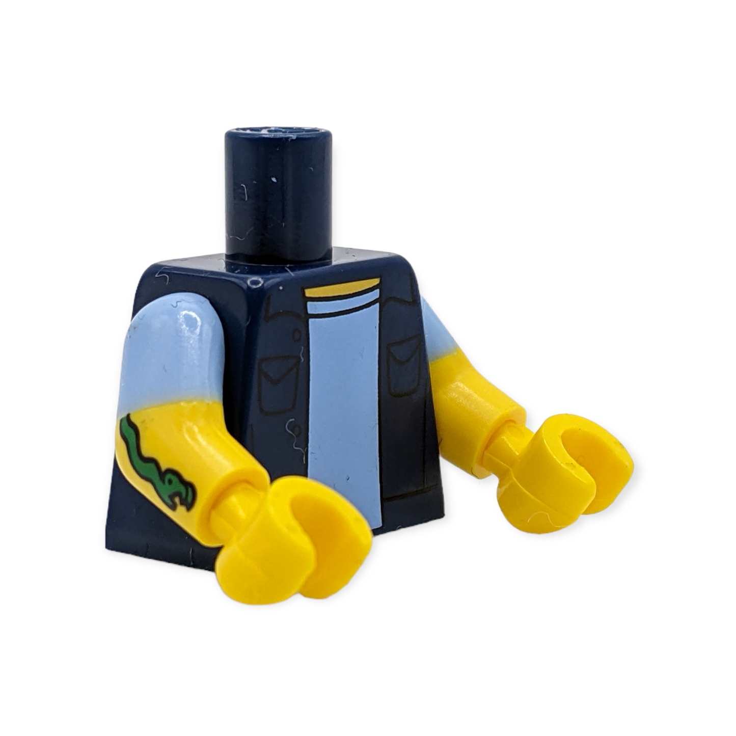 LEGO Torso - Dark Blue mit bedruckten gelben Armen mit Tattoo