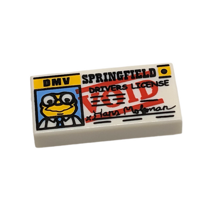 LEGO Tile 1x2 - SPRINGFIELD DRIVERS LICENSE