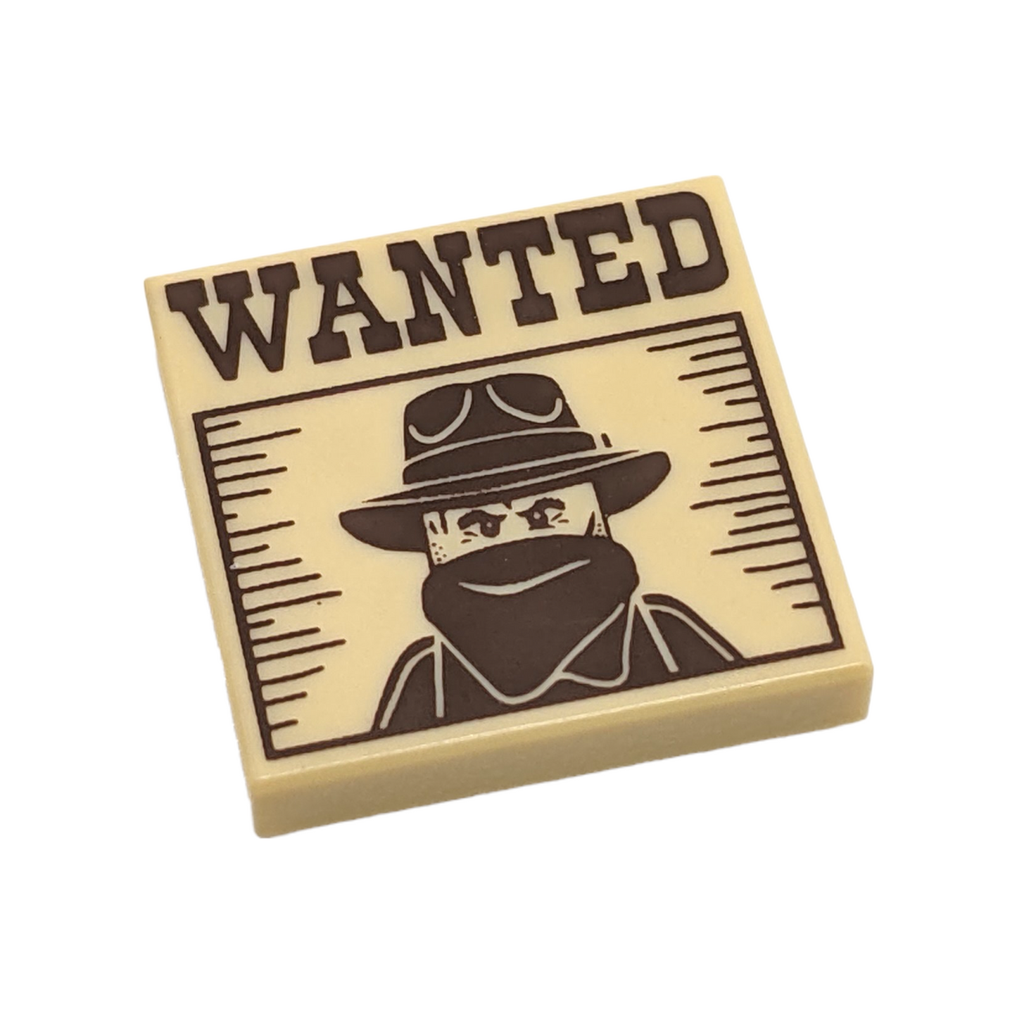 LEGO Tile 2x2 - Wanted Western Bandit Poster