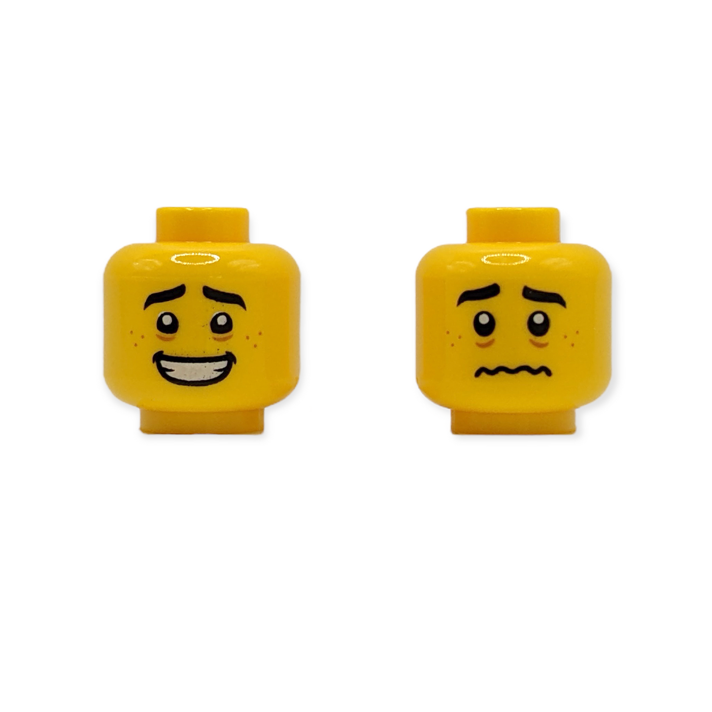 LEGO Head - 3375 Dual Sided Black Eyebrows