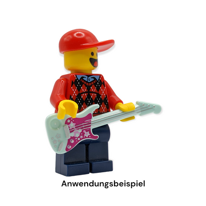 LEGO Elektro-Gitarre - Light Aqua mit Verzierungen