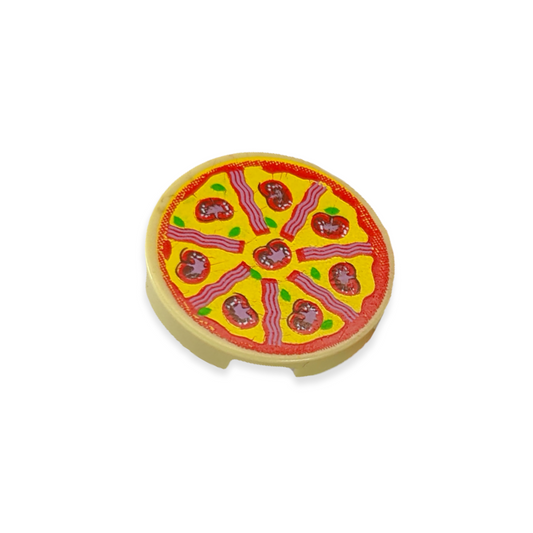 Bedruckte Fliese Rund 2x2 - Pizza