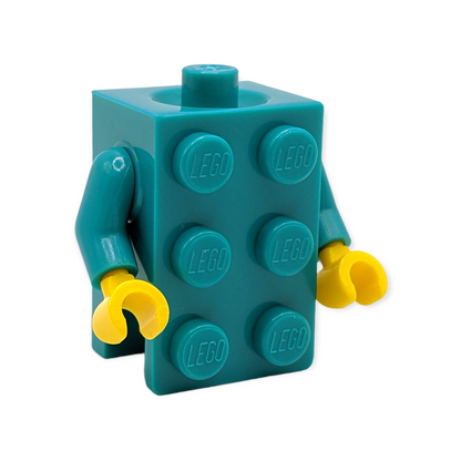LEGO Torso - 2x3 Brick Costume Dark Turquoise