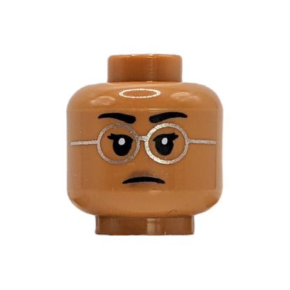 LEGO Head - 3856 Dual Sided Female Black Eyebrows