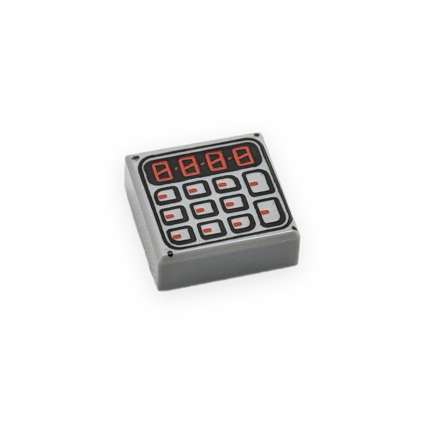 LEGO Tile 1x1 - Red Digital Keypad