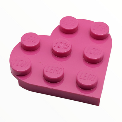 LEGO Plate Round 3x3 - Herz in Dark Pink