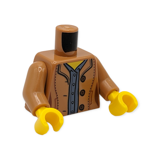 LEGO Torso - Jacke in Medium Nougat