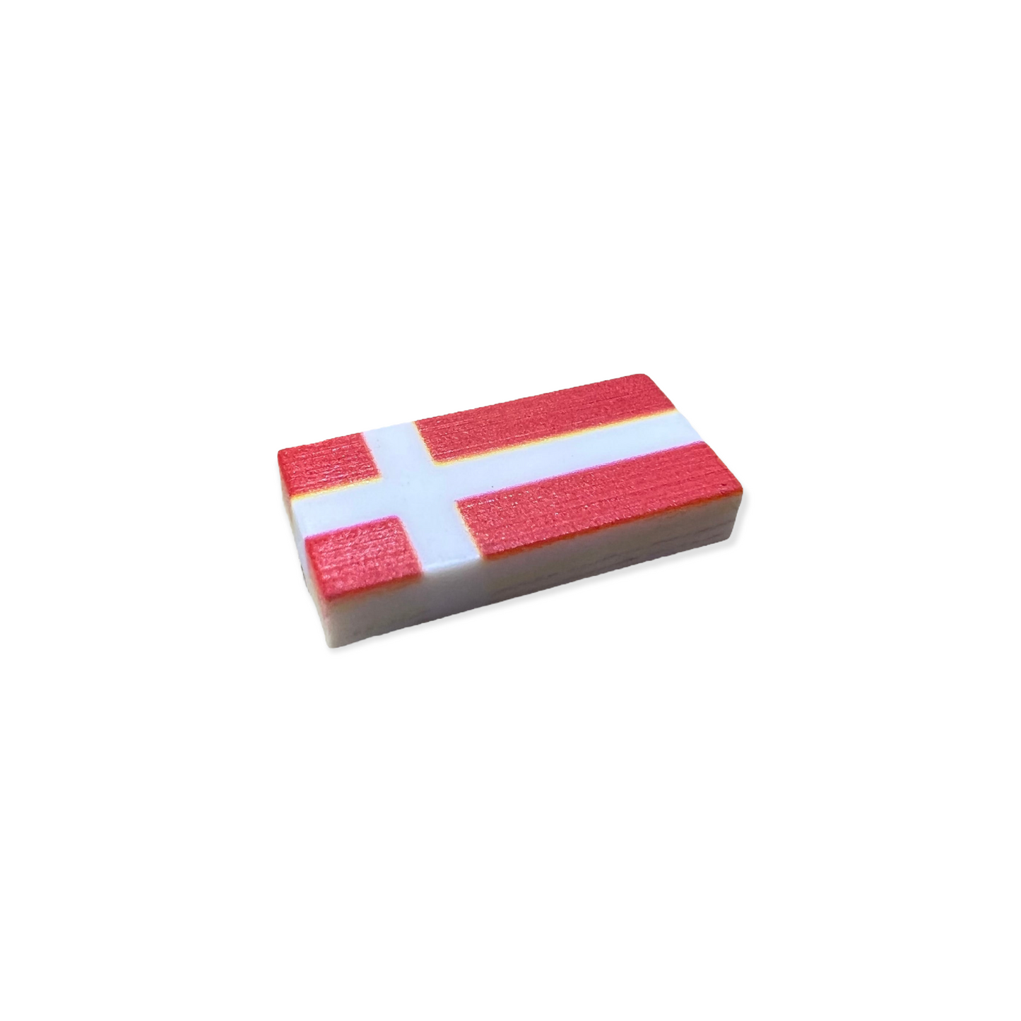 Bedruckte Fliese 1x2 - Dänemark Flagge
