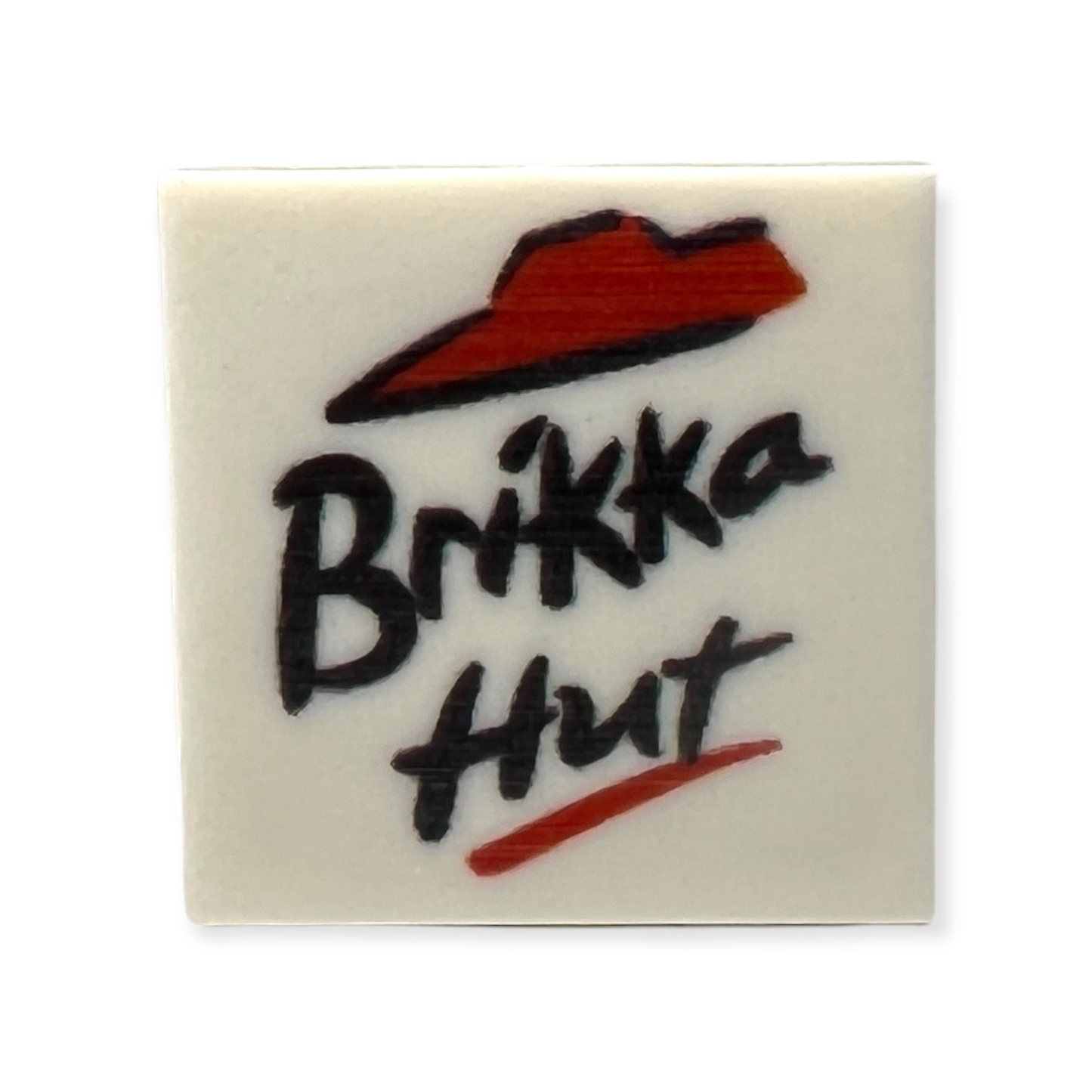 Bedruckte Fliese 2x2 - Brikka Hut - Pizzakarton
