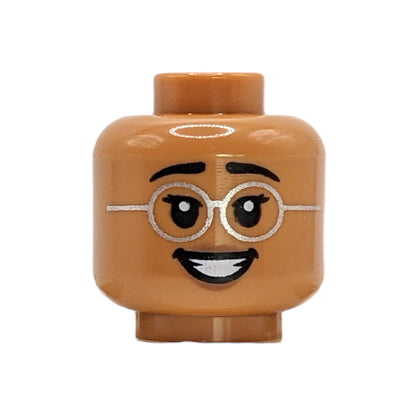 LEGO Head - 3856 Dual Sided Female Black Eyebrows